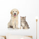 Cat and dog together Wall Decal