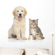 Cat and dog together Wall Decal