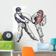 TaeKwon-Do. Hand drawn (calligraphic and grunge) vector Wall Decal