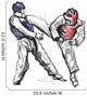 TaeKwon-Do. Hand drawn (calligraphic and grunge) vector Wall Decal