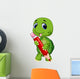 a cute turtle with color pencil Wall Decal