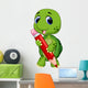 a cute turtle with color pencil Wall Decal