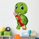 a cute turtle with color pencil Wall Decal