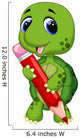 a cute turtle with color pencil Wall Decal
