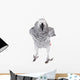 African Grey Parrot, Isolated on White Background Wall Decal
