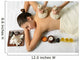 portrait of young beautiful woman in spa environment, massage wi Wall Mural