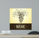 Wine Label with Grapes Wall Decal