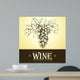 Wine Label with Grapes Wall Decal