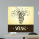 Wine Label with Grapes Wall Decal