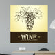 Wine Label with Grapes Wall Decal