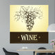 Wine Label with Grapes Wall Decal