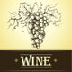 Wine Label with Grapes Wall Decal