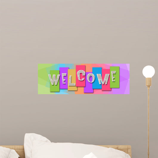 Welcome Colorful Background Banner Wall Mural