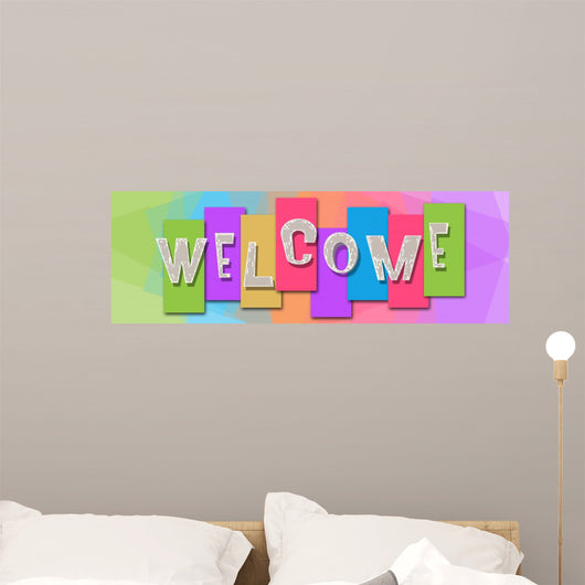 Welcome Colorful Background Banner Wall Mural