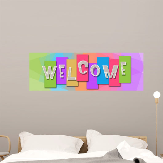 Welcome Colorful Background Banner Wall Mural