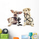 Puppy and Microscope Wall Decal