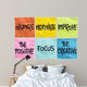 inspire, motivate, improve notes Wall Mural
