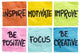 inspire, motivate, improve notes Wall Mural
