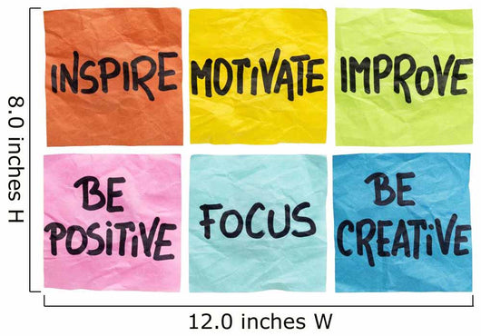 inspire, motivate, improve notes Wall Mural