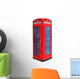 Classic British red phone booth in London UK, isolated on white Wall Decal