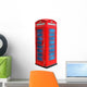 Classic British red phone booth in London UK, isolated on white Wall Decal