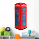 Classic British red phone booth in London UK, isolated on white Wall Decal