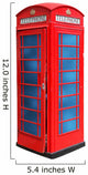 Classic British red phone booth in London UK, isolated on white Wall Decal