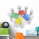 Mega Team.The dude x 8 holding disassembled puzzle pieces. Wall Decal