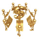 Accounting Team With Golden Calculators Dollar Symbol Wall Decal