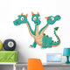 Cute Three Headed Dragon Wall Decal