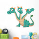 Cute Three Headed Dragon Wall Decal