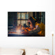 Worker welding the steel part by manual Wall Mural