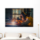 Worker welding the steel part by manual Wall Mural
