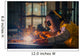 Worker welding the steel part by manual Wall Mural