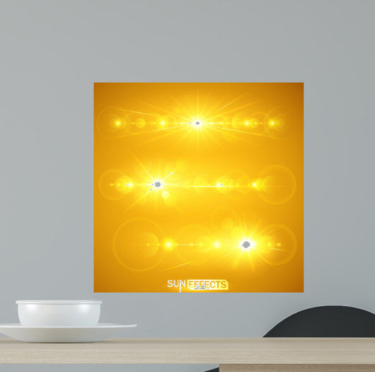 Sun Effects Vector Illustration Wall Decal