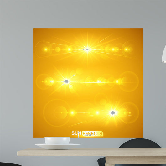 Sun Effects Vector Illustration Wall Decal