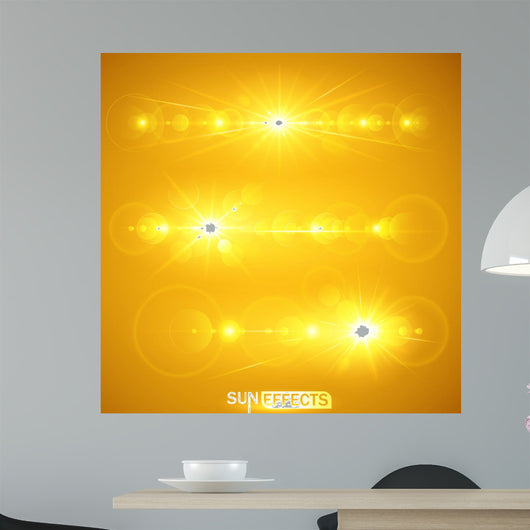 Sun Effects Vector Illustration Wall Decal