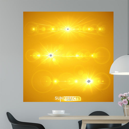 Sun Effects Vector Illustration Wall Decal