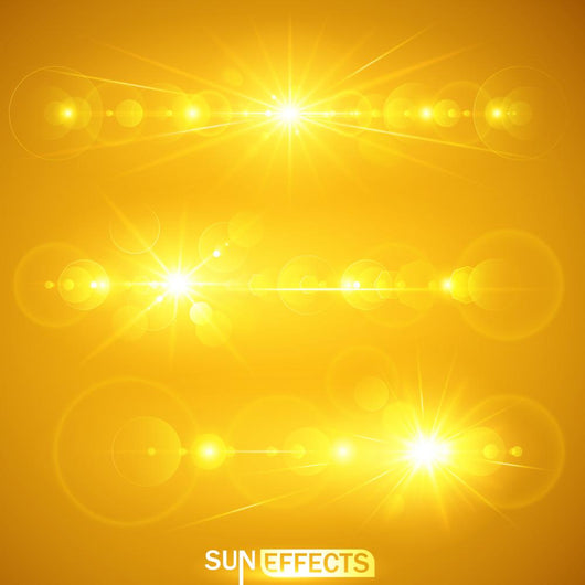 Sun Effects Vector Illustration Wall Decal