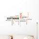 word cloud software bug Wall Decal
