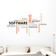 word cloud software bug Wall Decal