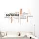 word cloud software bug Wall Decal