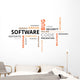 word cloud software bug Wall Decal