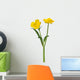 wild golden buttercup two flowers on white Wall Decal