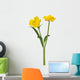 wild golden buttercup two flowers on white Wall Decal