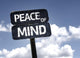 Peace Of Mind Sign With Clouds And Sky Background Wall Decal