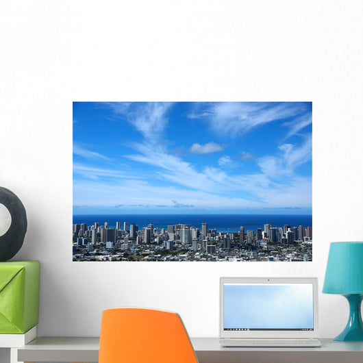 Honolulu Metropolitan Cityscape Wall Decal