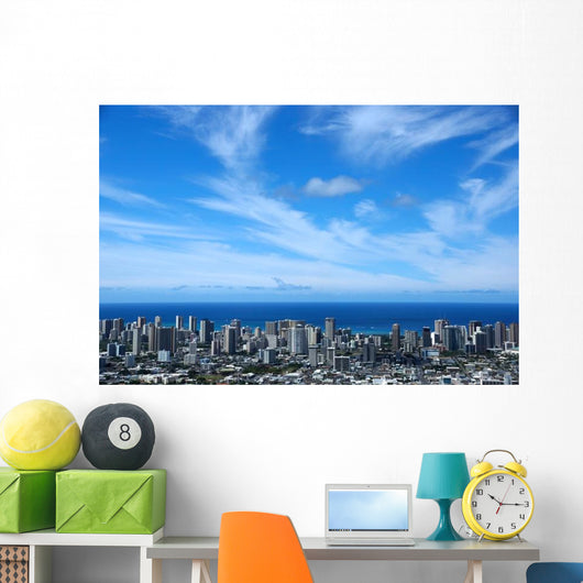 Honolulu Metropolitan Cityscape Wall Decal
