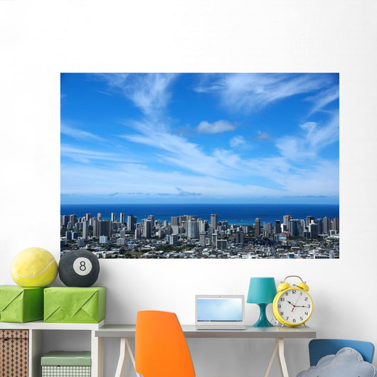 Honolulu Metropolitan Cityscape Wall Decal