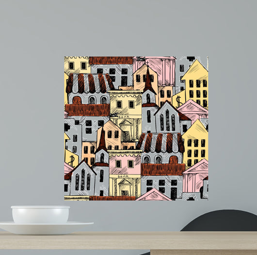 Government Buildings Illustration Wall Decal Wallpaper Tile Wall Decal